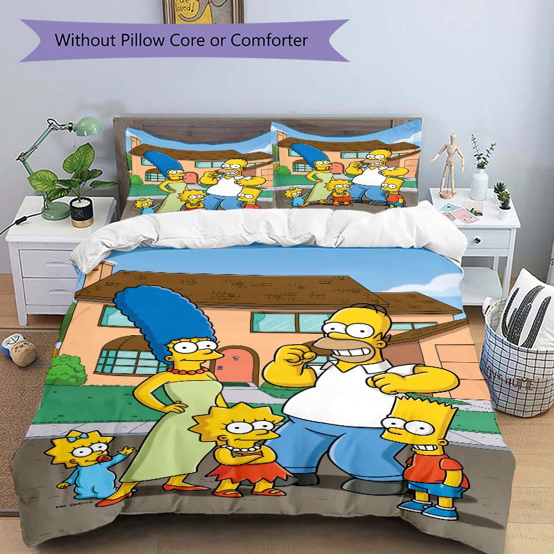 Simpsons Family Portrait Print 3Pcs Bedding Setduvet Cover With 2 Bedropillowcase Home Birthday Gift