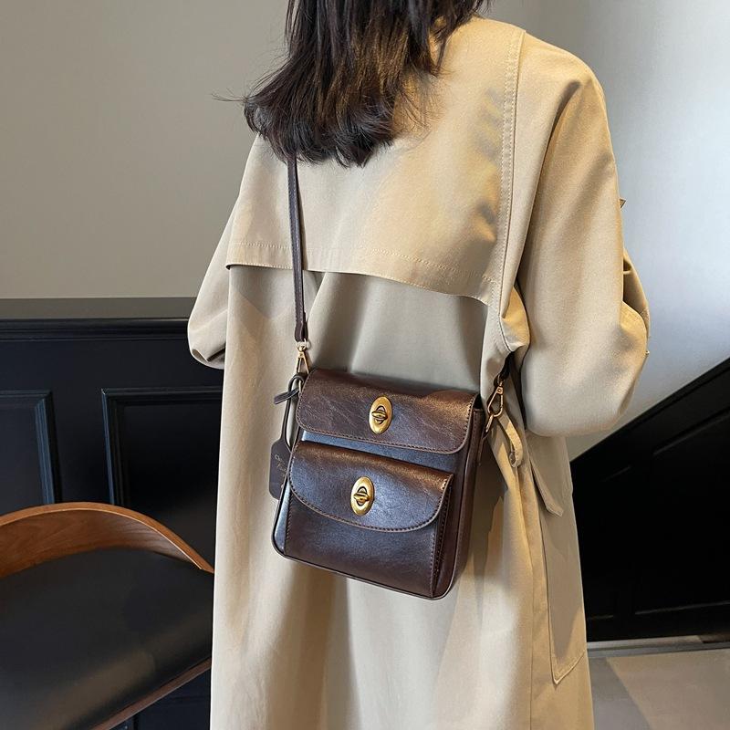 Premium Texture Trend Multi-Pocket Design Small Square Bag Simple Shoulder Women'S Bag Fashionable Messenger Bag