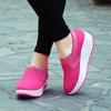 Women Slip-on Loafers Breathable Mesh Casual Walking Shoes Fashion Platform Shoes Rocker Shoes Wedge Heels
