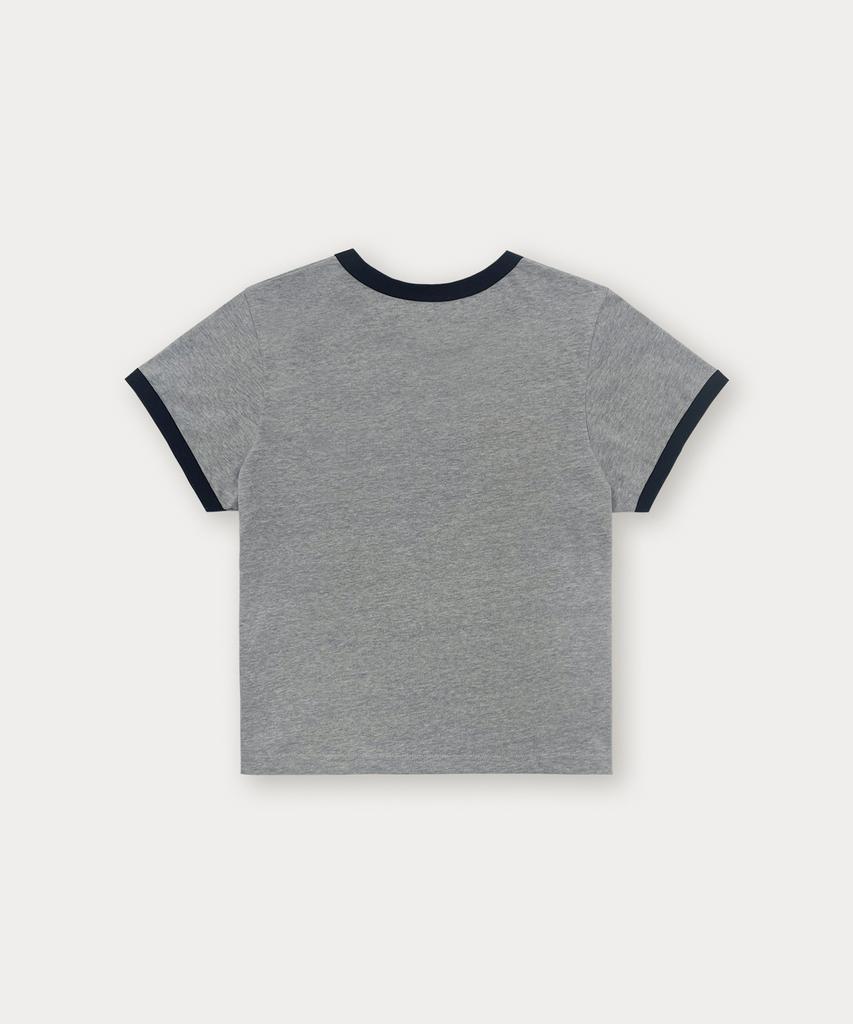 Sseomweeobeoteo Wave Logo Ringer Top - Gray(Black)