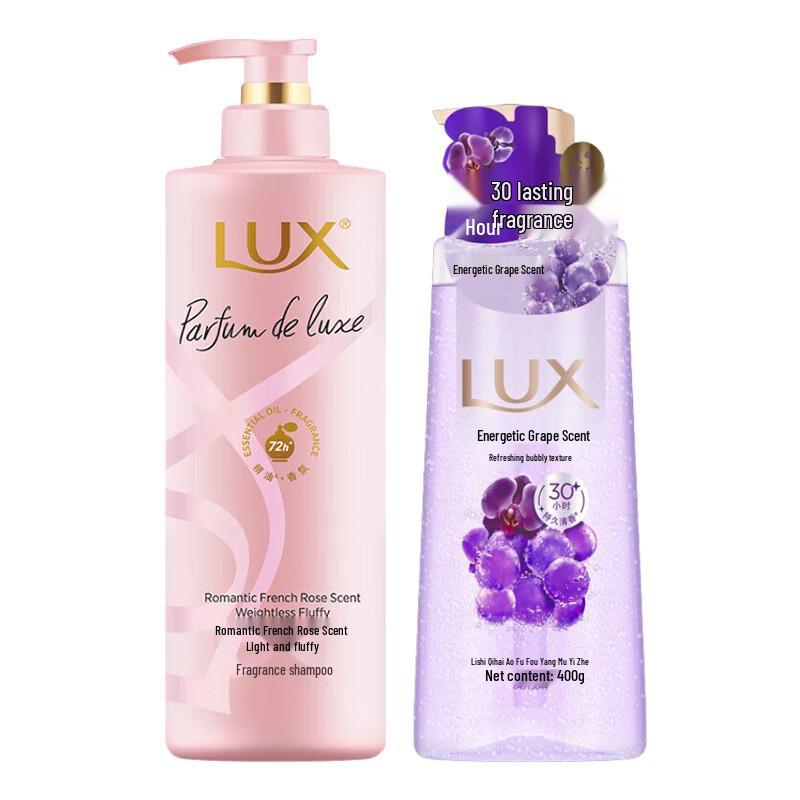 lux Floral Fragrance Shampoo and Grape Shower Gel Set