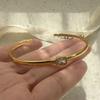 Xiaomi 100% Solid 925 Sterling Silver Retro Bracelet for Women Geometric Vintage Gold Zircon Narrow Simple Bracelet Birthday Gift