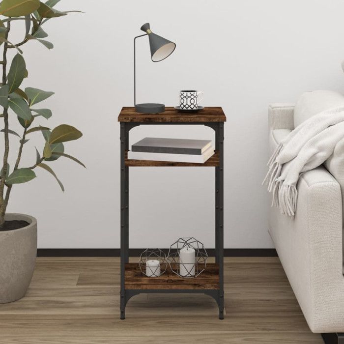 VidaXL Table d'appoint Chêne fumé 40x30x75 cm Bois d'ingénierie 825799