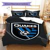 San Jose Earthquakes Pattern Bedding Set Quilt Cover Pillowcase Home Decor Gift (1 * Duvet Cover + 2 * Pillowcase, Without Core)