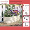 Off-White Outdoor Metal Planter Box, 152x60x43cm