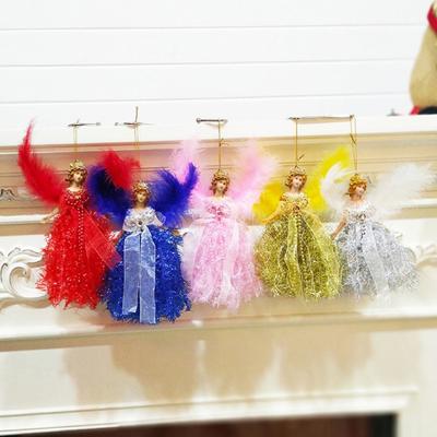 Doll Pendant Xmas Angel Doll Plastic Durable Xmas Tree Hanging Pendant for Christmas