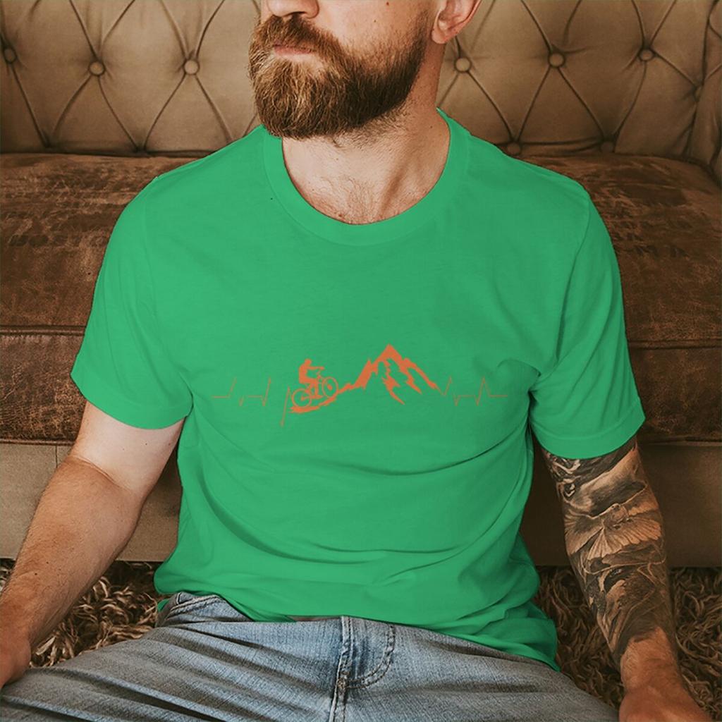 Mountain Bike Cycling Print Tshirts For Men Summer Funny Cycling Casual Short Sleeve Round Neck Tops Male Clothing Tshirt