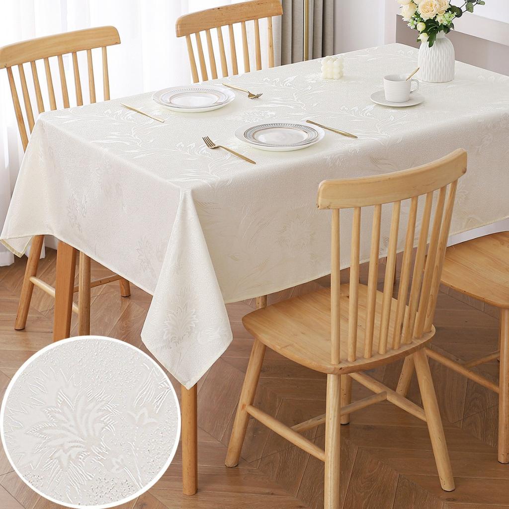 French White Phoenix Tablecloth Family Table Cloth Hotel Rectangular Tablecloth Coffee Table Cover