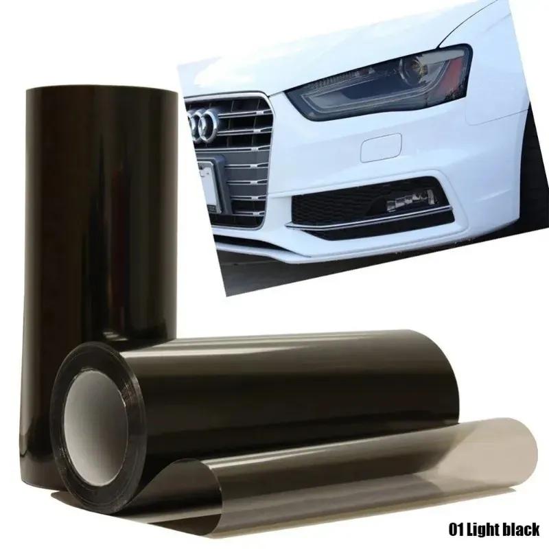 Gloss Transparent Light Black Smoke PVC Film Tint Headlight Taillight Wrap Cover Film Foil Sticker Cover Car Styling 30X200cm