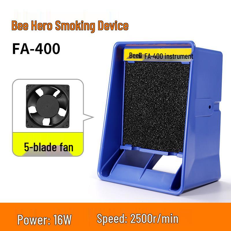 Bee Man Electric Soldering Iron Fume Extractor: Compact Smoke Absorber & Exhaust Fan for Harmful Fumes, Dual Voltage 220V/110V