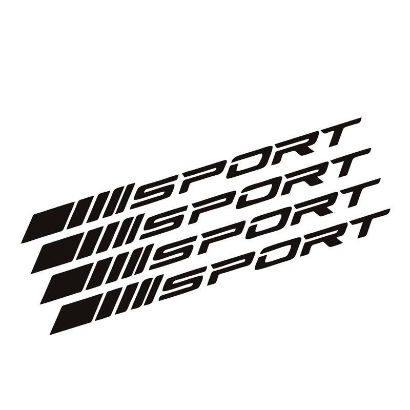 4Pcs Sport Stripe Car Sticker DIY Wheels Rims Reflective Decorative Stickers Car Styling Automotive SUV Decals Supplies