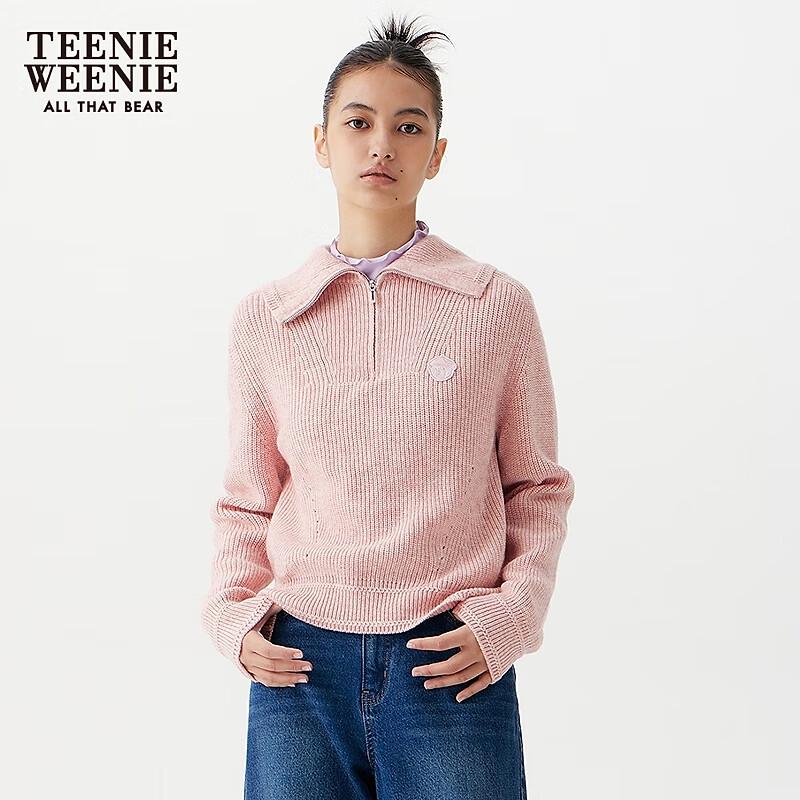 Teenie Weenie Women's Half-Zip Polo Knit Sweater