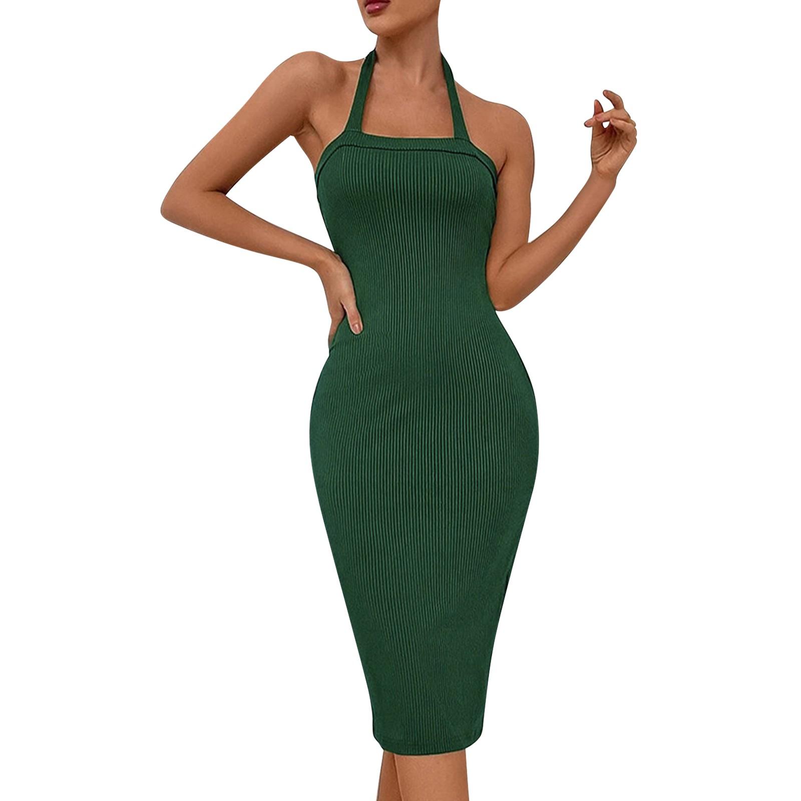 

Женское повседневное модное сексуальное платье с трикотажной талией и облегающим бедром XL