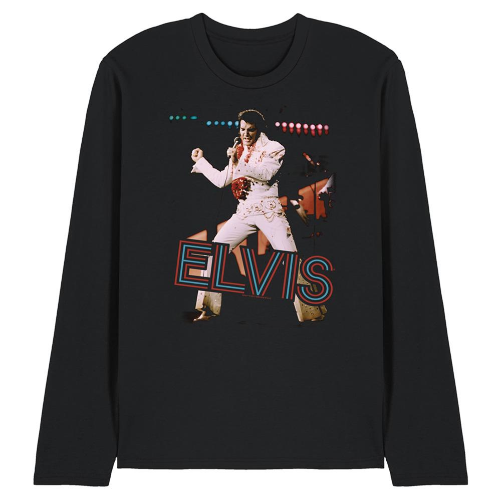 Elvis Presley Unisex Adult Hit The Lights Long-Sleeved T-Shirt