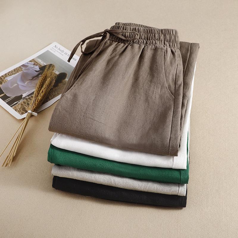 Women Casual Pants Wide Large Size Women's Summer Mother Thin Trousers Thin Section Loose Spring and Autumn Suit Wide-legged Trousers