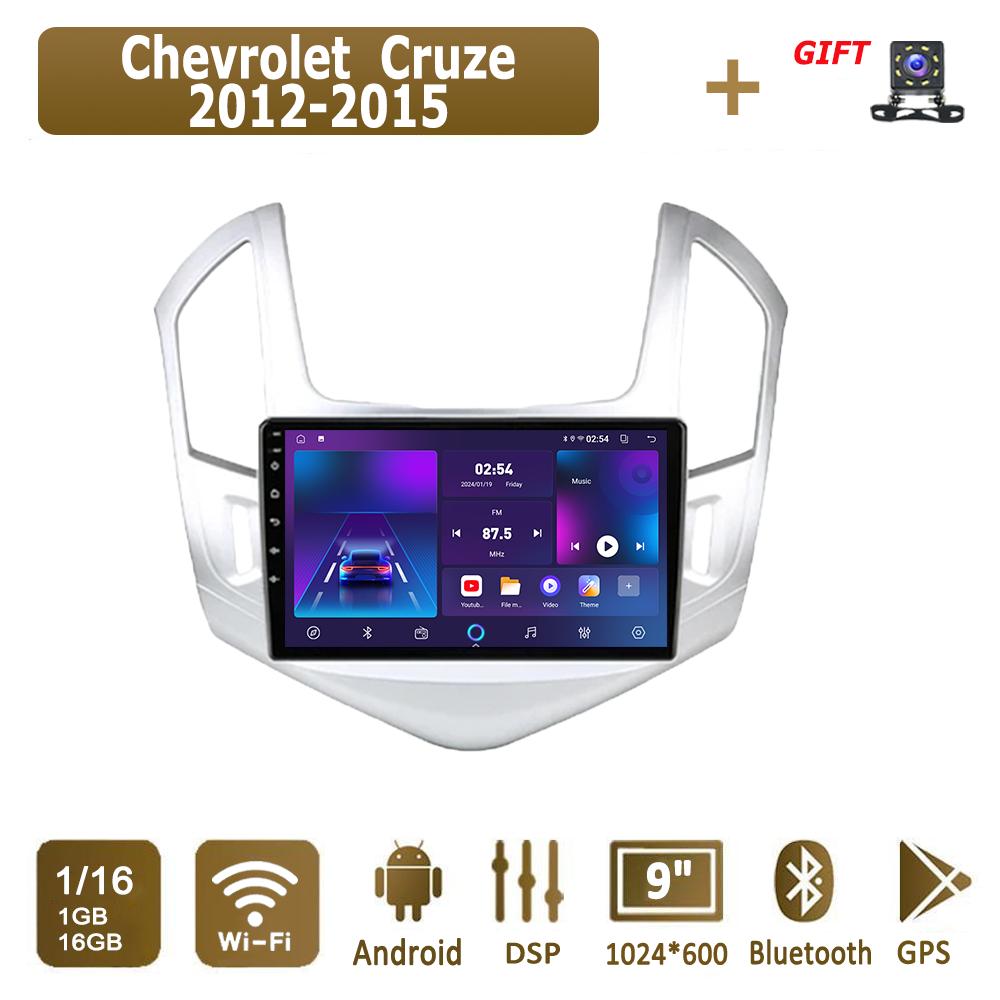 

Android Carplay автомобильное радио для Chevrolet Cruze 2012-2015 мультимедийный проигрыватель головное устройство стерео GPS навигация BT WIFI 4+64 ГБ 1+16GB серебряный
