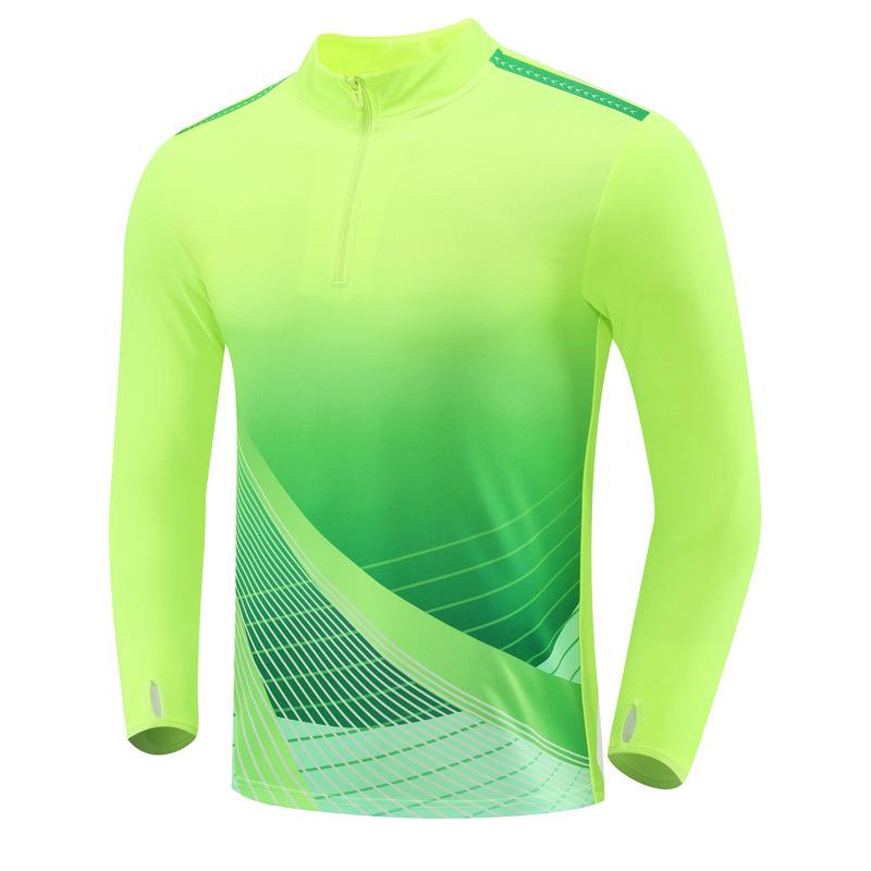 Unisex Autumn Winter Long Sleeve Football Training Suit with Half Zip for Children and Adults