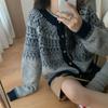 1011 Korean Fair Island sweater women's coat autumn and winter new loose and versatile gentle wind soft waxy knitted cardigan women