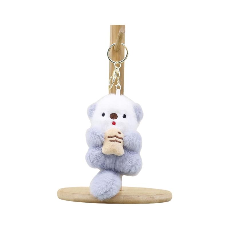 Soft Plush Animal Keychain Plushie Key Ring Compact Design Hanging Ornament For Bags Cars Home Decoration