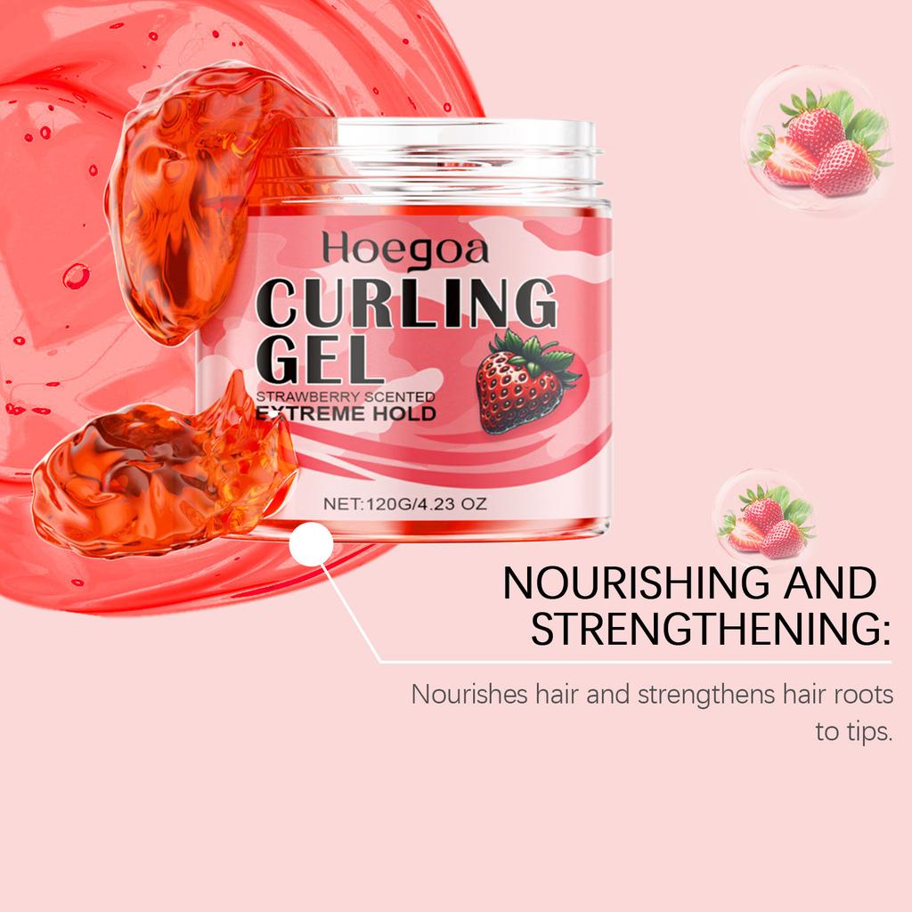 Curling Defining Cream Prevent Hair Breakage Repairs Damage Scalp Curly Control Lock Hydrating Add Shine Strawberry Styling Gel
