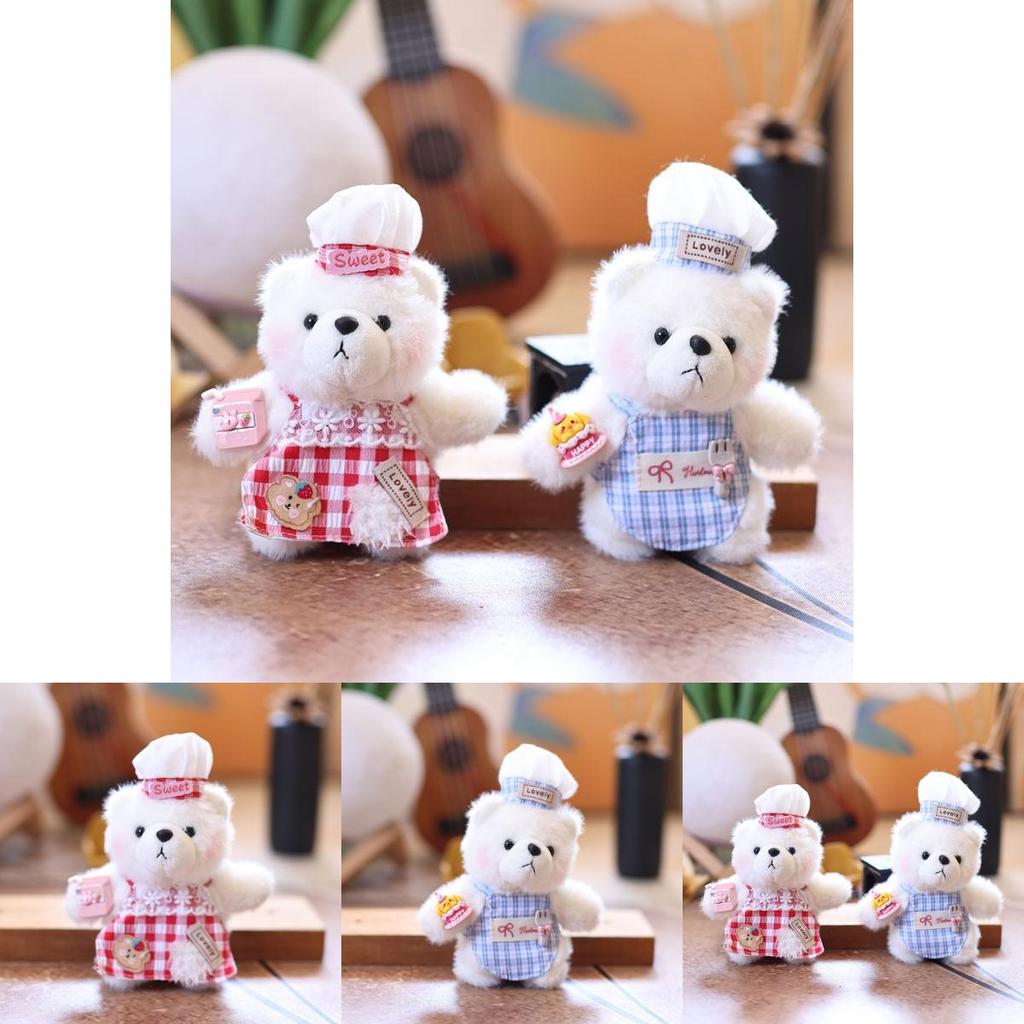 Plush Bear Keychain With Soft Short Pile Fabric For Backpack Decoration And Gifts