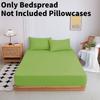 Color Mattress Solid Protector Pillowcase Bedspread Set Home Textile Accessories