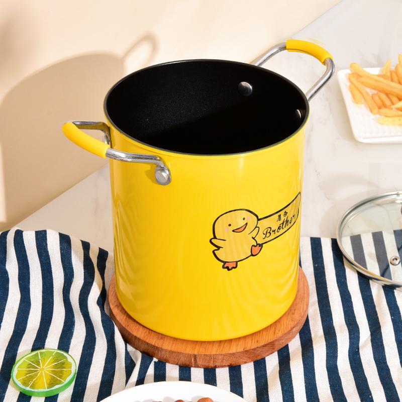 Topf Bratpfanne Mit Gestell Deckel Öl Hohe Qualität Filter Gusseisen Topf Küchenbereich Zubehör Bratpfanne Friteuse Frittiertes Hähnchen Pommes Frites Fritteuse