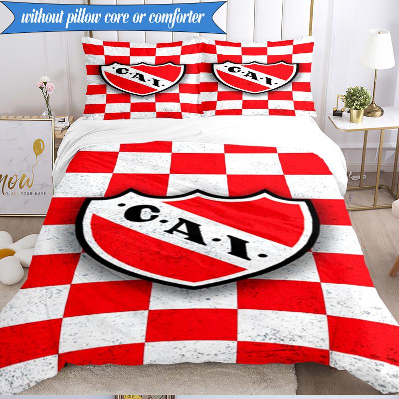 Club Atletico Independiente 3pcs Bedding,Including 1pc Duvet Cover And 2pcs Pillowcases Perfect for Christmas,Ideal for Bedroom, Dormitory