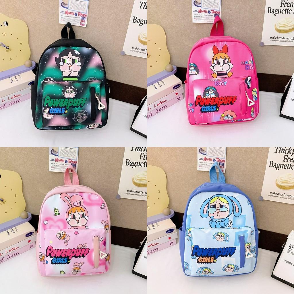 Puff Power Girls Large Capacity Backpack Kids Cartoon Schoolbag Waterproof