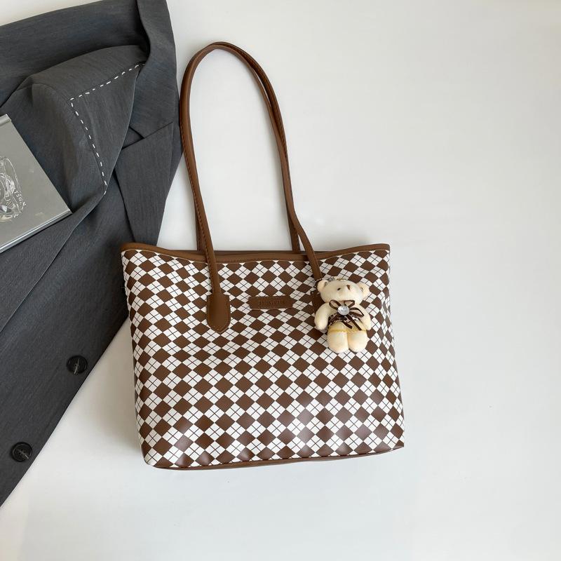 

Beautiful casual high-end temperament only beautiful women bag spring and summer popular large-capacity tote bag shoulder armpit bag no pendant коричневый