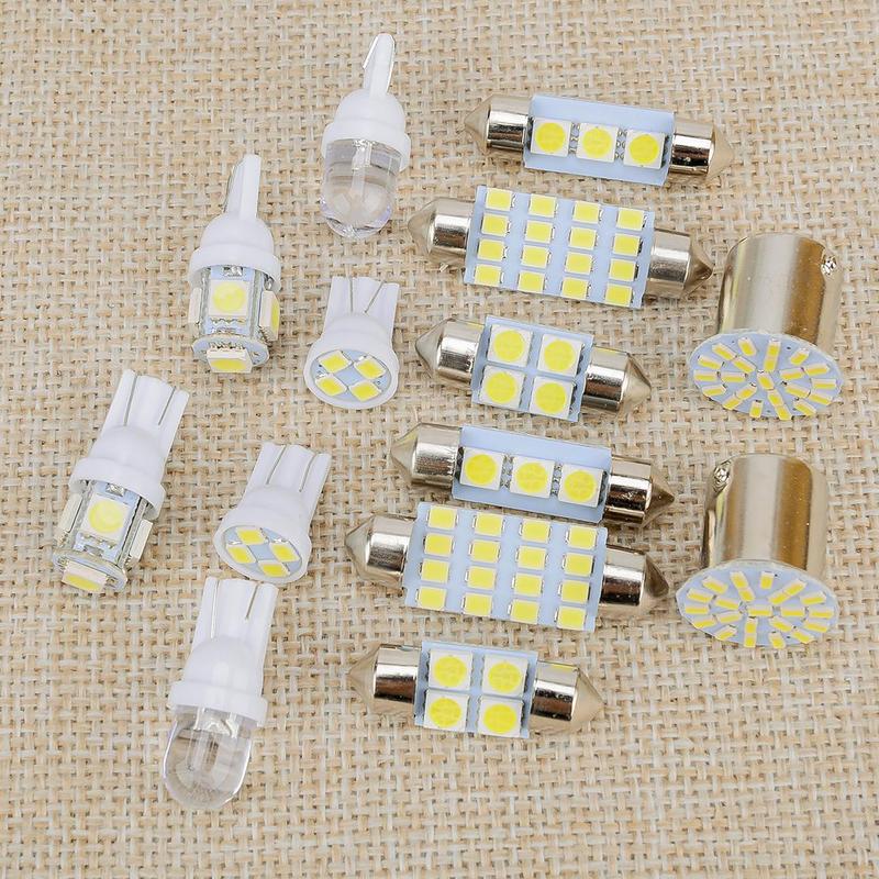 14pcs White Interior LED Lights Package Lamp Bulb Kit Fit for Dodge RAM 1500 2500 3500 2006-2008
