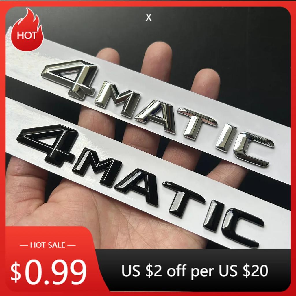 acurcv1 GLB W211 For Mercedes Benz A B C E G S ML SL CL GLA CLA Class AMG 4MATIC 4 MATIC Trunk Chrome Matte Black Letters Emblem Badge s