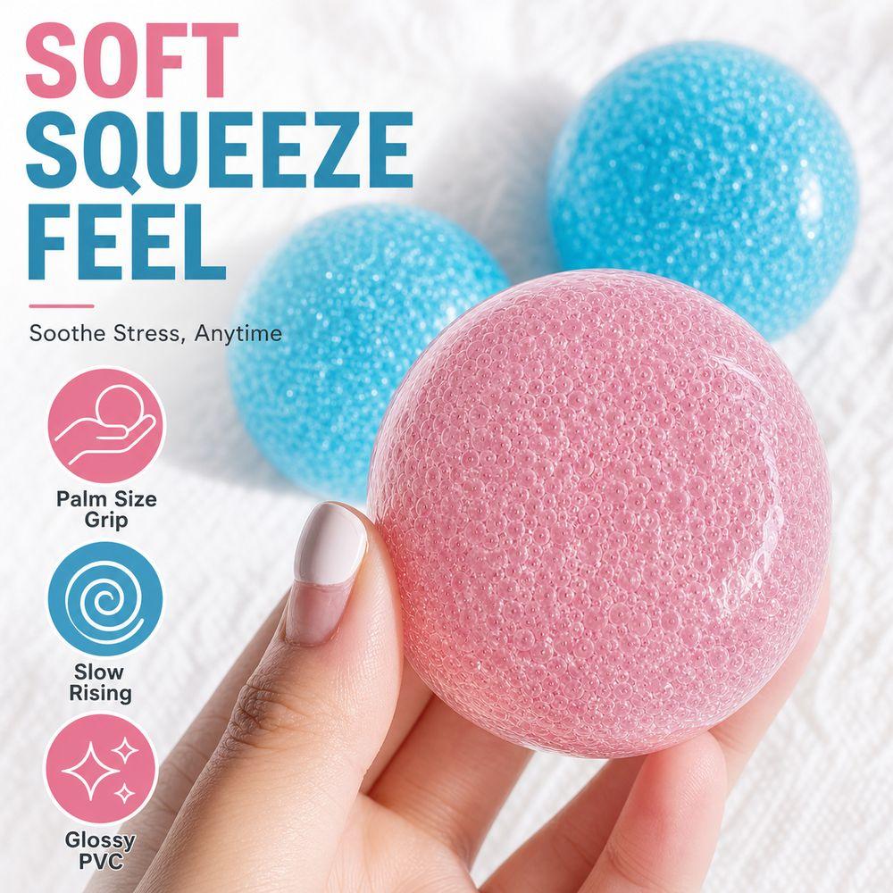 Anti-stress Stress Ball Toy Slow Rebound Mochi Squish Foam Toy Release Anxiety Toys Home Use