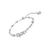 Swarovski Gema Asymmetrical Floral Pattern Rhodium Plated Bracelet Women Bracelet White 5644687