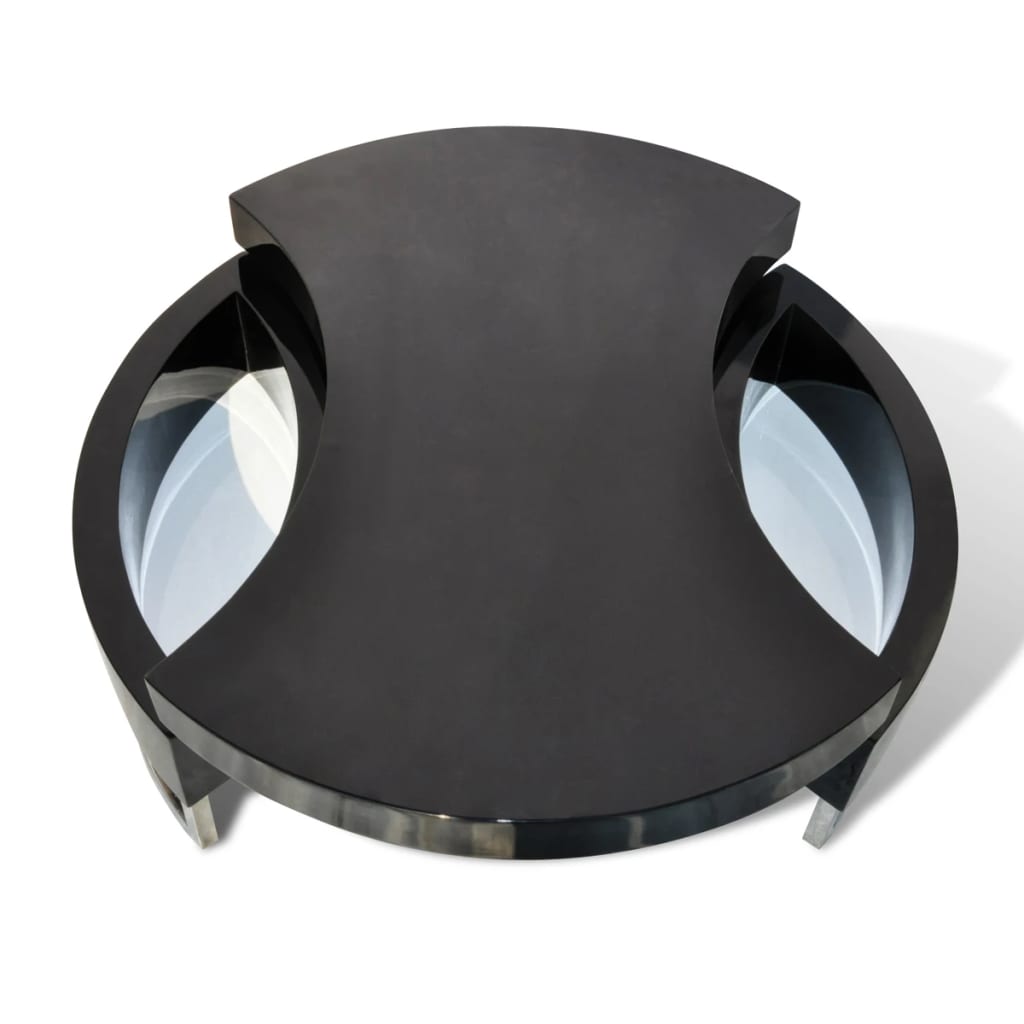 Adjustable Shape Coffee Table High Gloss Black