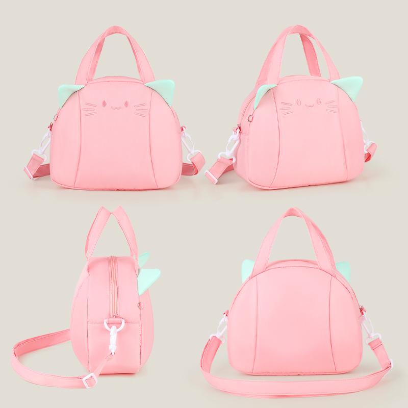 Cute Cat Shoulder Bag for Women, Large Capacity Cartoon Tote Handbag, Multi-functional Coin Purse and Portable Storage Pouch KTB