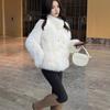Winter new temperament celebrity imitation fur ladies plush short fashion thickened long fur coat