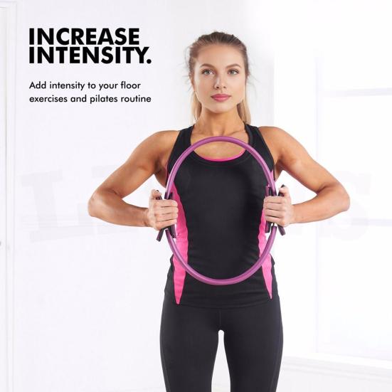 

Women Pilates Ring with Non-slip Grip Handles Leg Toning Inner Thigh Pelvic Floor Exercise Yoga Circle Home Gym Fitness Equipment фіолетовий