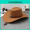 Westlicher Cowboyhut mit Kettendetail für Männer und Frauen, Sonnenschutz für den Außenbereich
