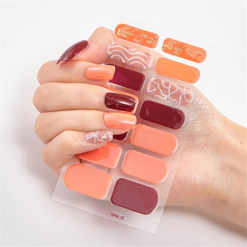 Pegatinas de Uñas de Cobertura Completa Esmalte de Uñas de Moda Decoración de Uñas Brillo Espumoso Autoadhesivas Manicura Diseñador Pegatina de Arte de Uñas