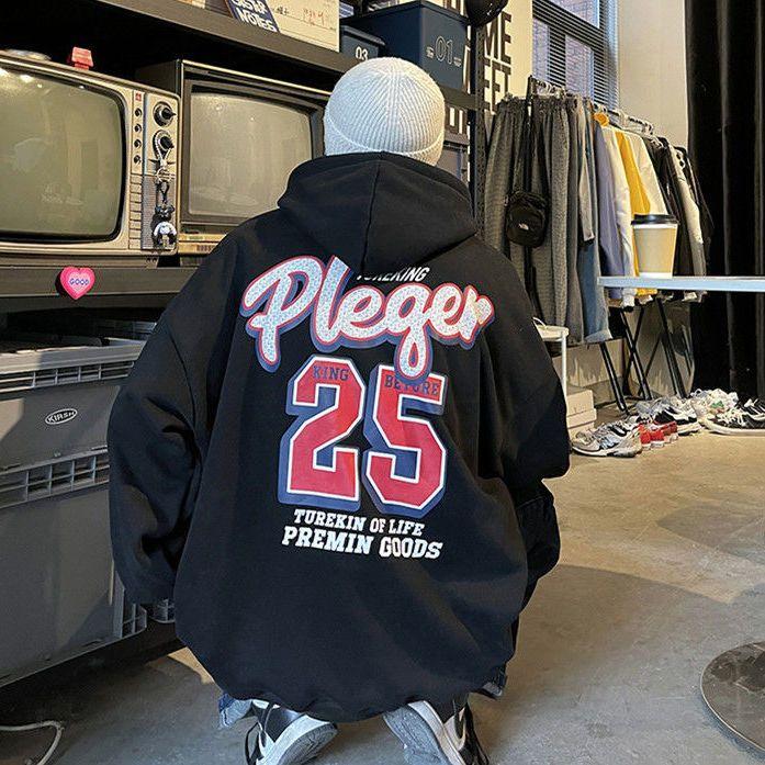Hip Hop Hettegenser Herre Letter Print Sweatshirt Mote Streetwear Pullover Hettegensere Klær