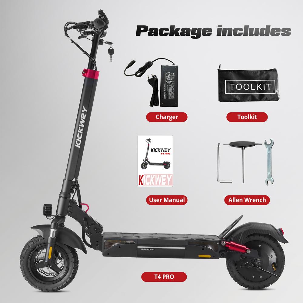 1000W Foldable Off Road E Scooter 48V20AH 54KM 45KM/H Dual Shock Hydraulic Brake 10" Tubeless Tire for Adults
