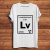 Periodic Table of No.116 Elements Livermorium,Funny Geek TShirt,Homme Summer White Casual T-shi