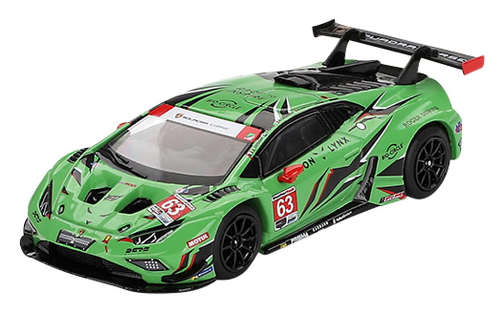 MINI GT Lamborghini Huracan GT3 EVO2 IMSA 24 години Дайтони 2023 Iron Lynx Готовий виріб 1/64 #63 (Лівостороннє керування)