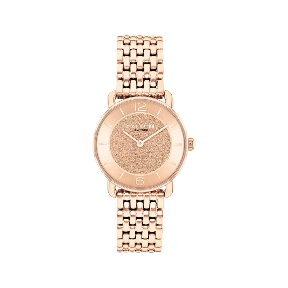 Coach ELLIOT Women s Watch Rose Gold Dial Stainless Steel Band 14504371