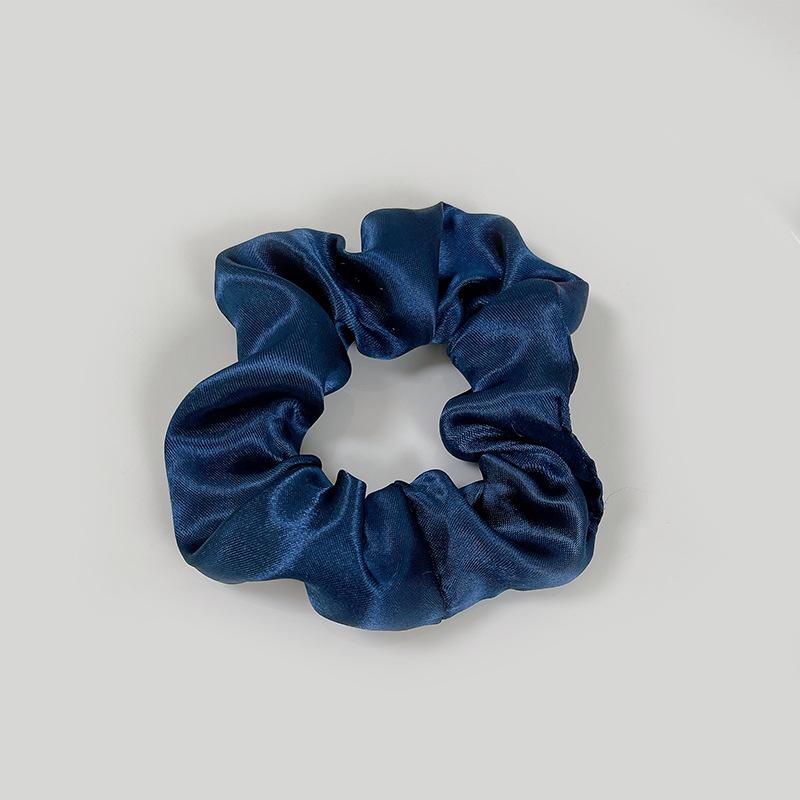 Satin Dickdarm Haargummi Französisch Einfach Gefaltete Kopfblume Kopfseil Dickdarm Haargummi