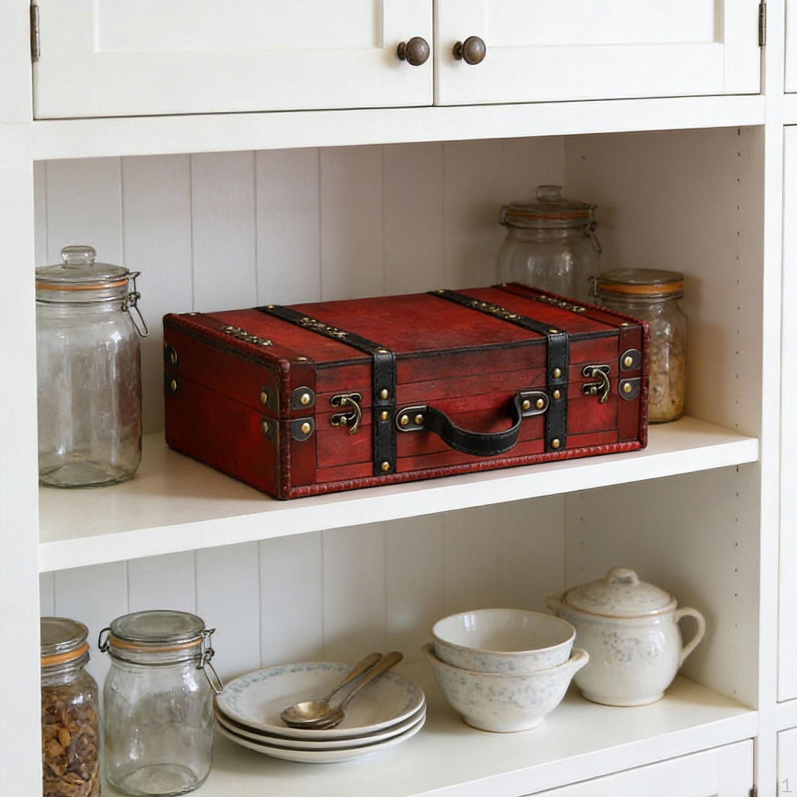 Антикварный чемодан, декоративный ящик для хранения, чемодан для украшения вечеринок