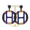 HERMES  H057086FL25  Pierce blue/Brown Buffalo horn Women