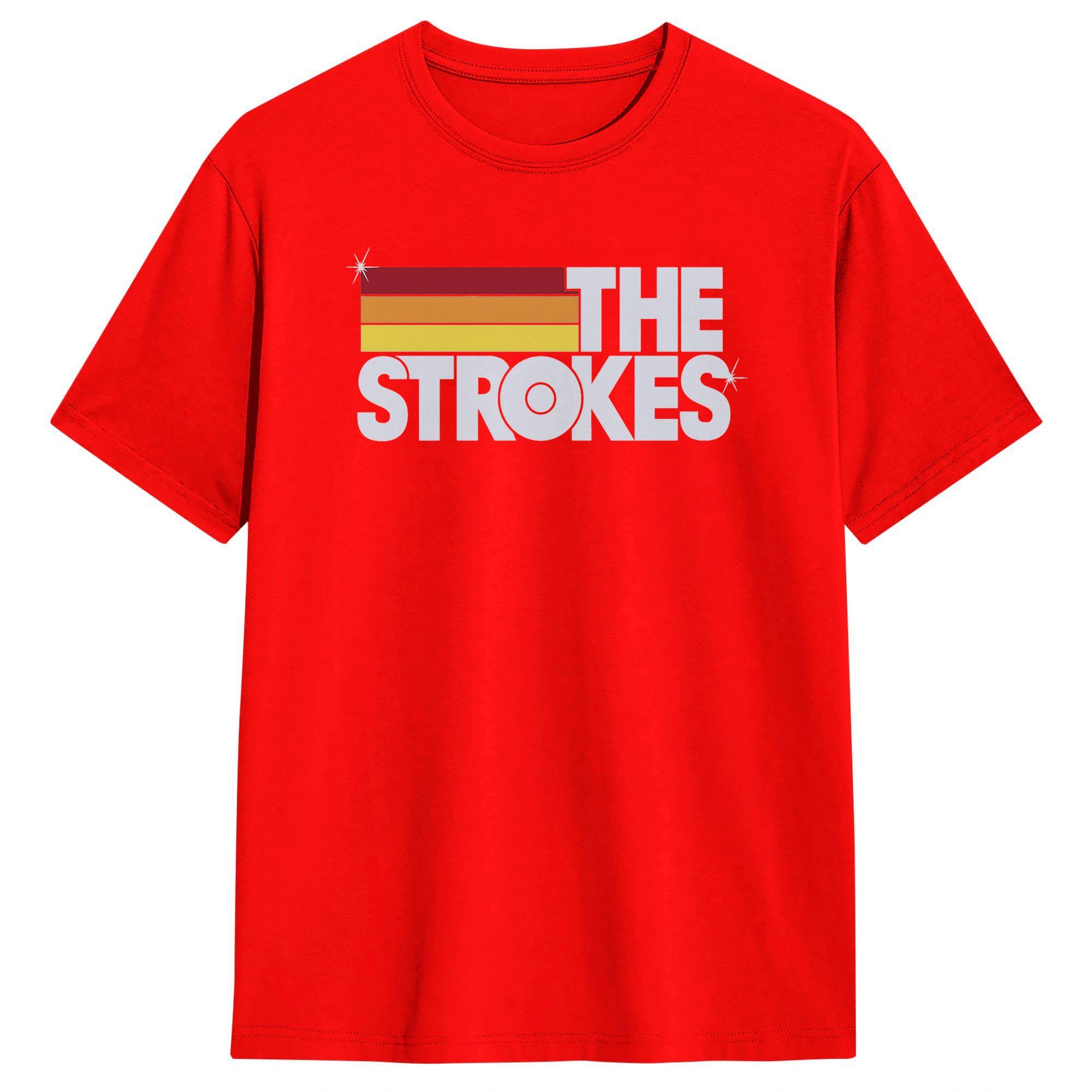 

The Strokes Band T Shirts for Men Cotton Unique TShirts Crew Neck Tee Shirt Short Sleeve Clothing Plus Size S