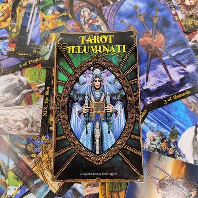 Tarocchi Illuminati Kit Carte Oracoli Mazzo di carte e guida elettronica Gioco Giocattolo Divinazione E-Guida